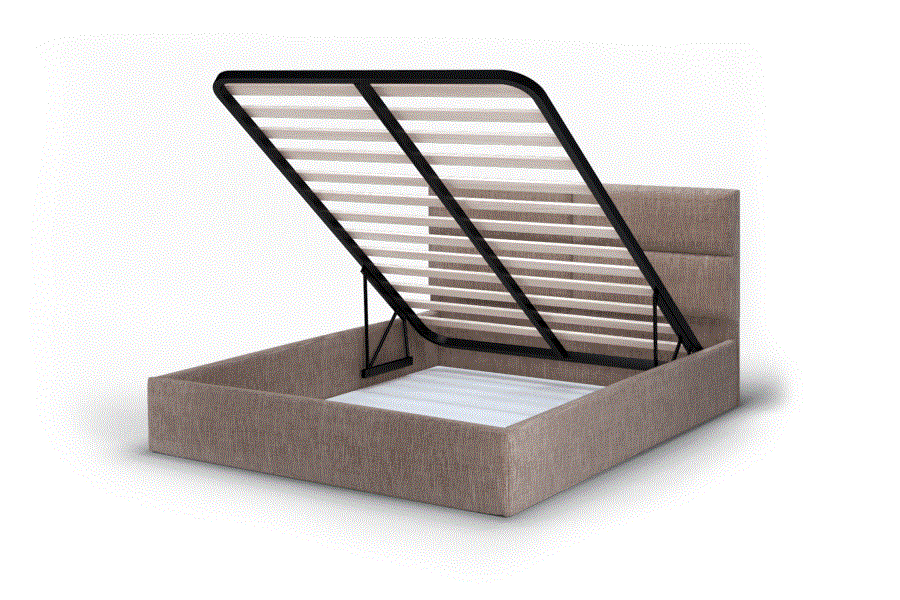 Двуспальная кровать Сити с подъемным механизмом 160 см ROCK 12 (серо-фиолетовый) МЛК