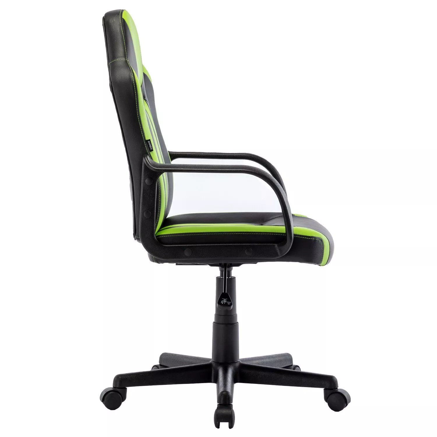 Кресло компьютерное BRABIX Stripe GM-202 черный зеленый 532511