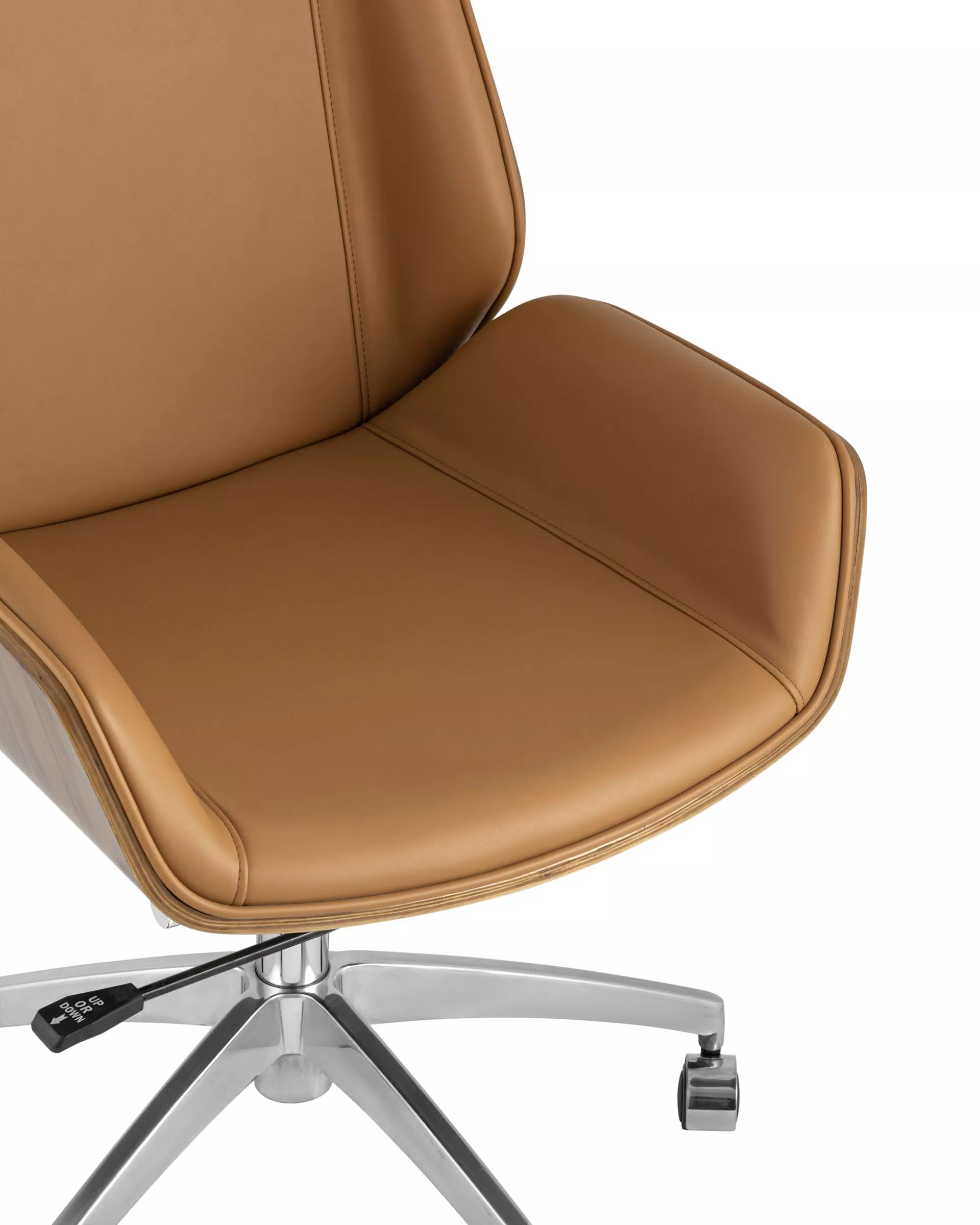 Кресло офисное TopChairs Crown коричневое 31357