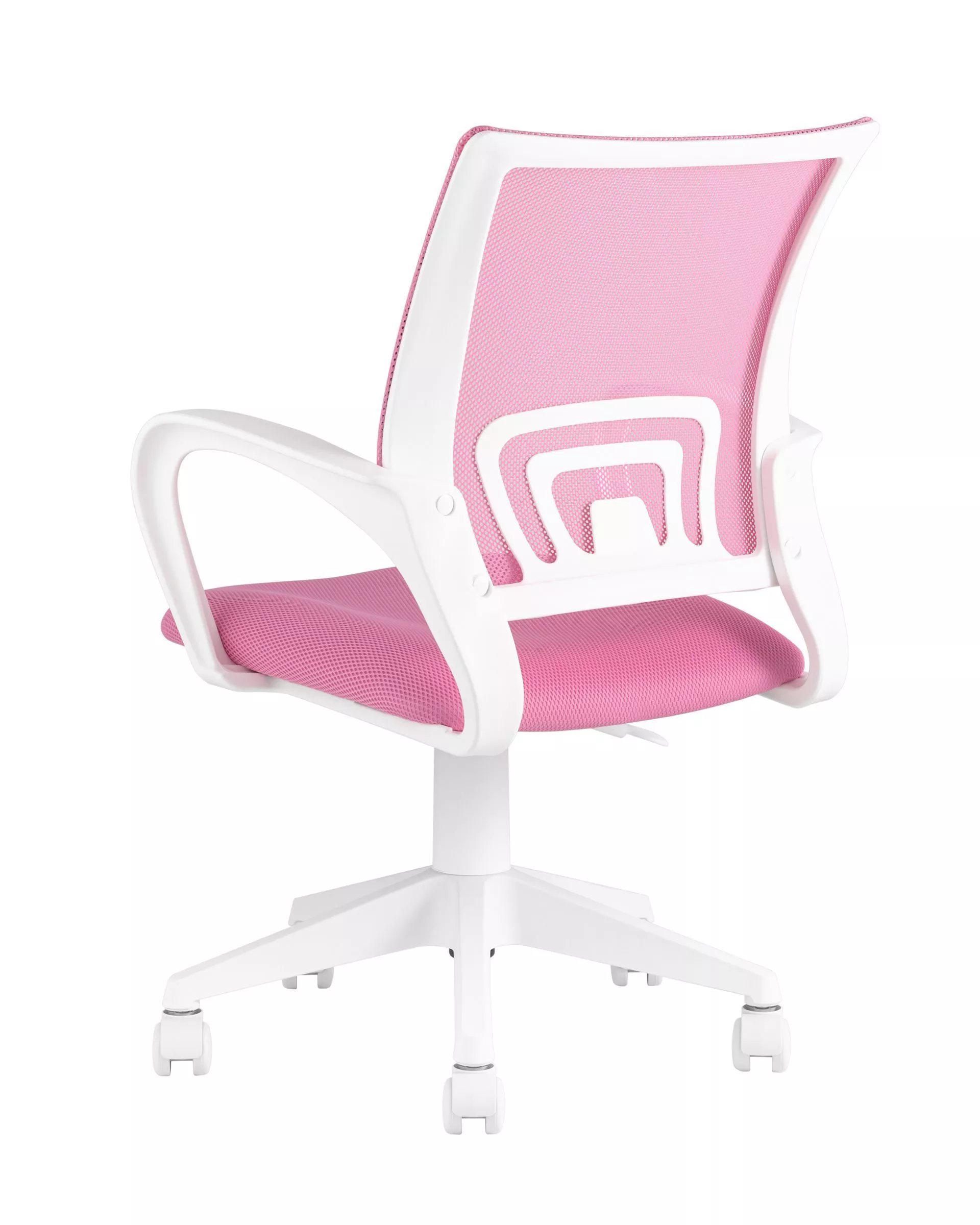 Кресло офисное TopChairs ST-BASIC-W розовый крестовина пластик белый