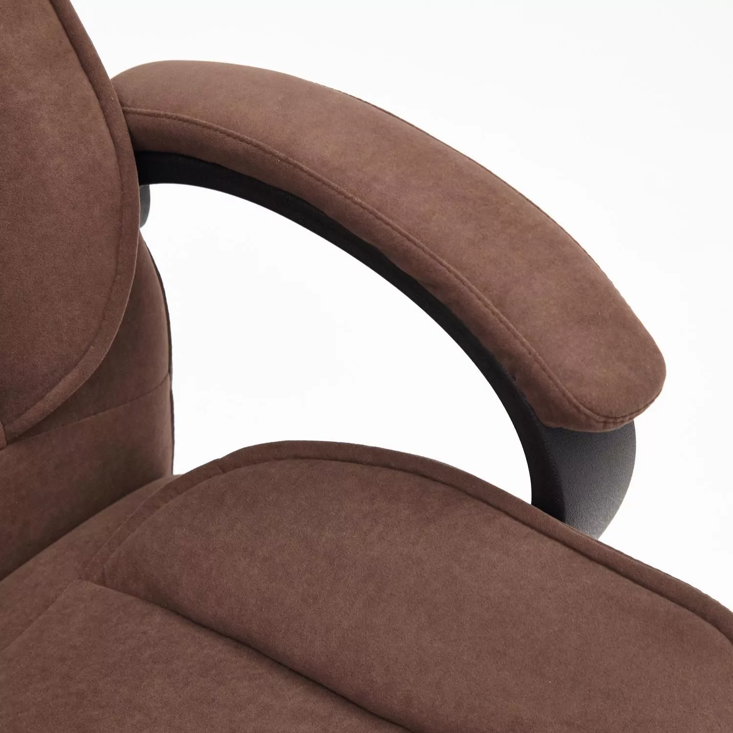 Кресло для руководителя OREON флок коричневый