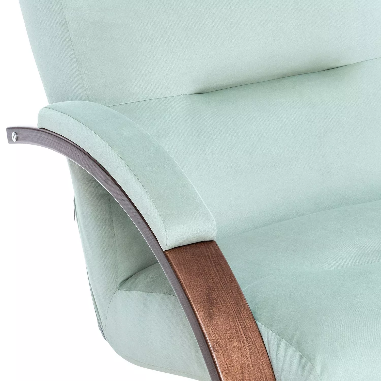 Кресло-качалка Leset Милано V14 бирюзовый / Орех текстура