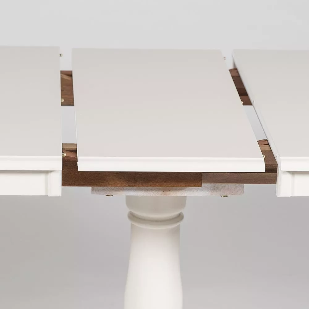 Стол раскладной деревянный SOLERNO Ivory white