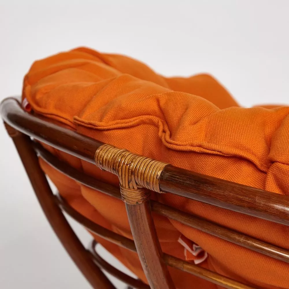 Кресло PAPASAN 23/01 W с подушкой орех ткань оранжевый
