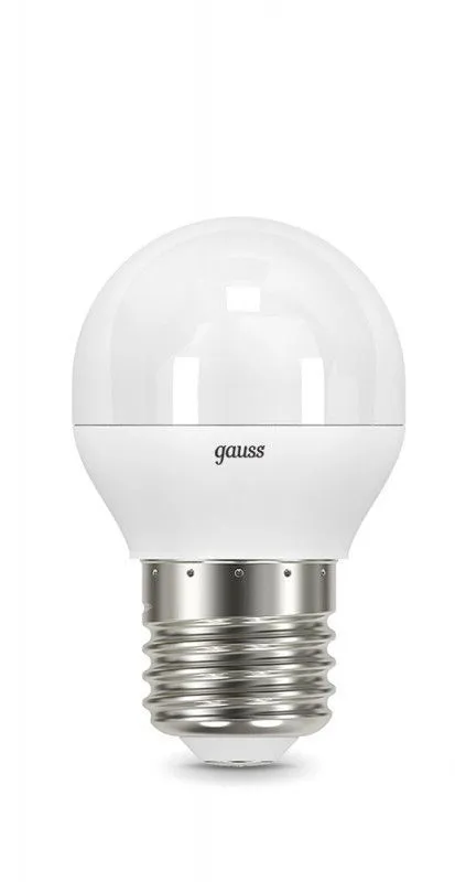 Лампа Gauss Шар 9.5W 890lm 3000K E27 LED 1/10/100