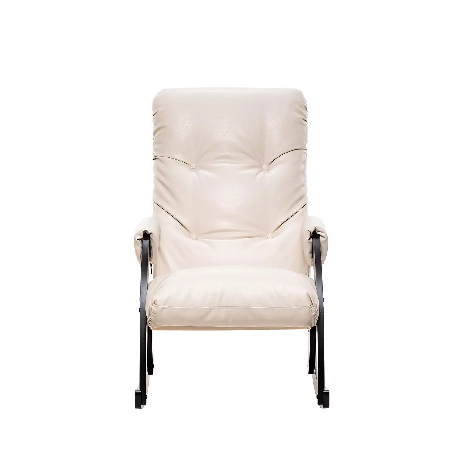 Кресло-качалка Модель 67 экокожа Varana Cappuccino / Венге текстура