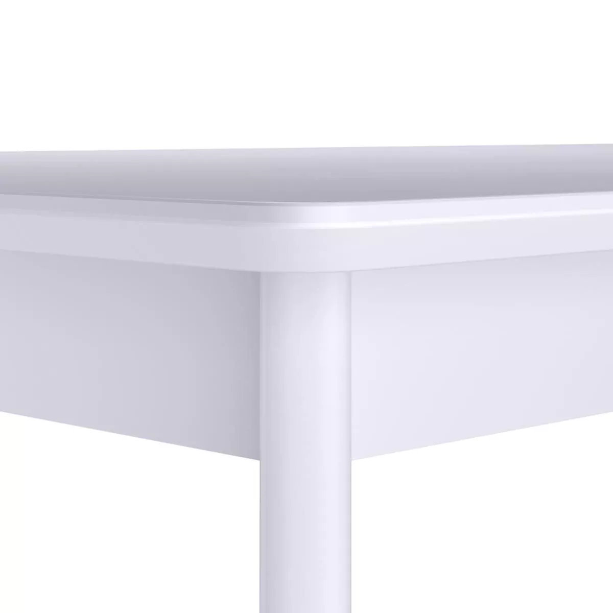 Белый раздвижной стол Пегас classic 153 (+35)х89х76 см Daiva