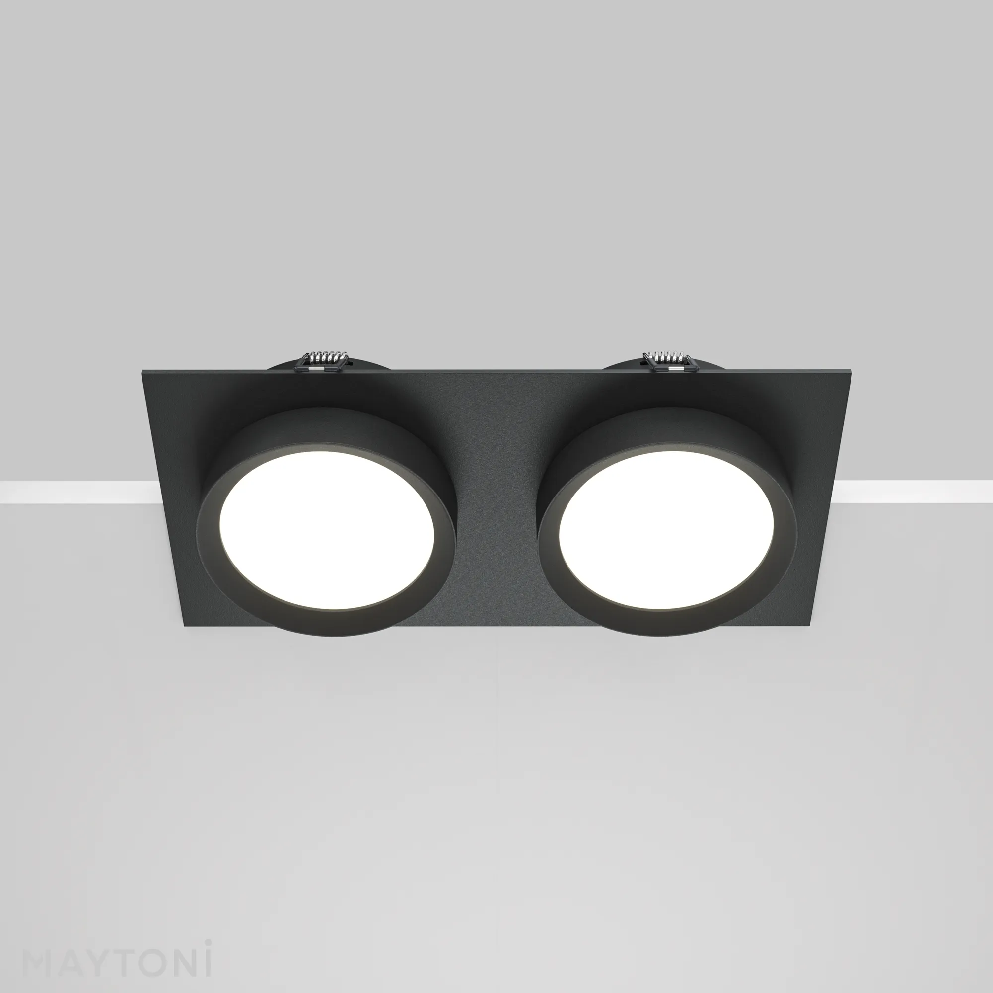 Точечный встраиваемый светильник Maytoni Hoop DL086-02-GX53-SQ-B