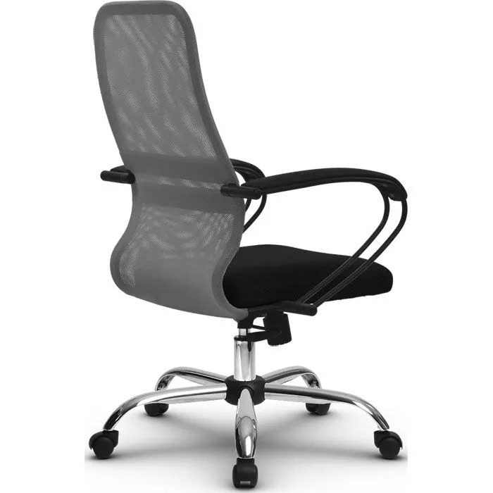 Кресло компьютерное SU-СК130-8 Ch Светло-серый / черный