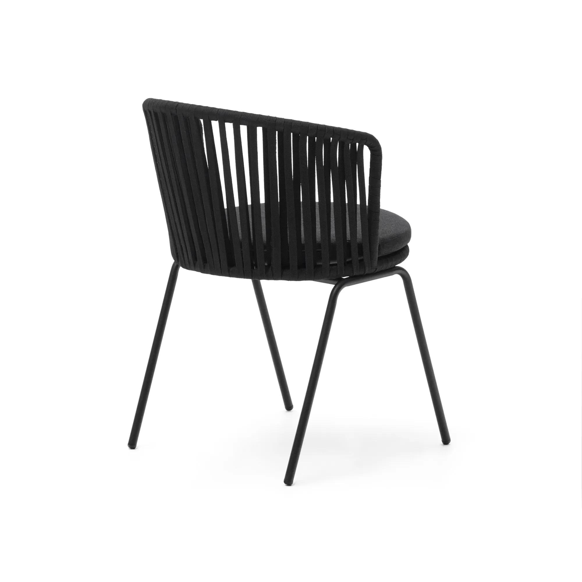 Садовый стул La Forma Saconca шнур и черная сталь 157209