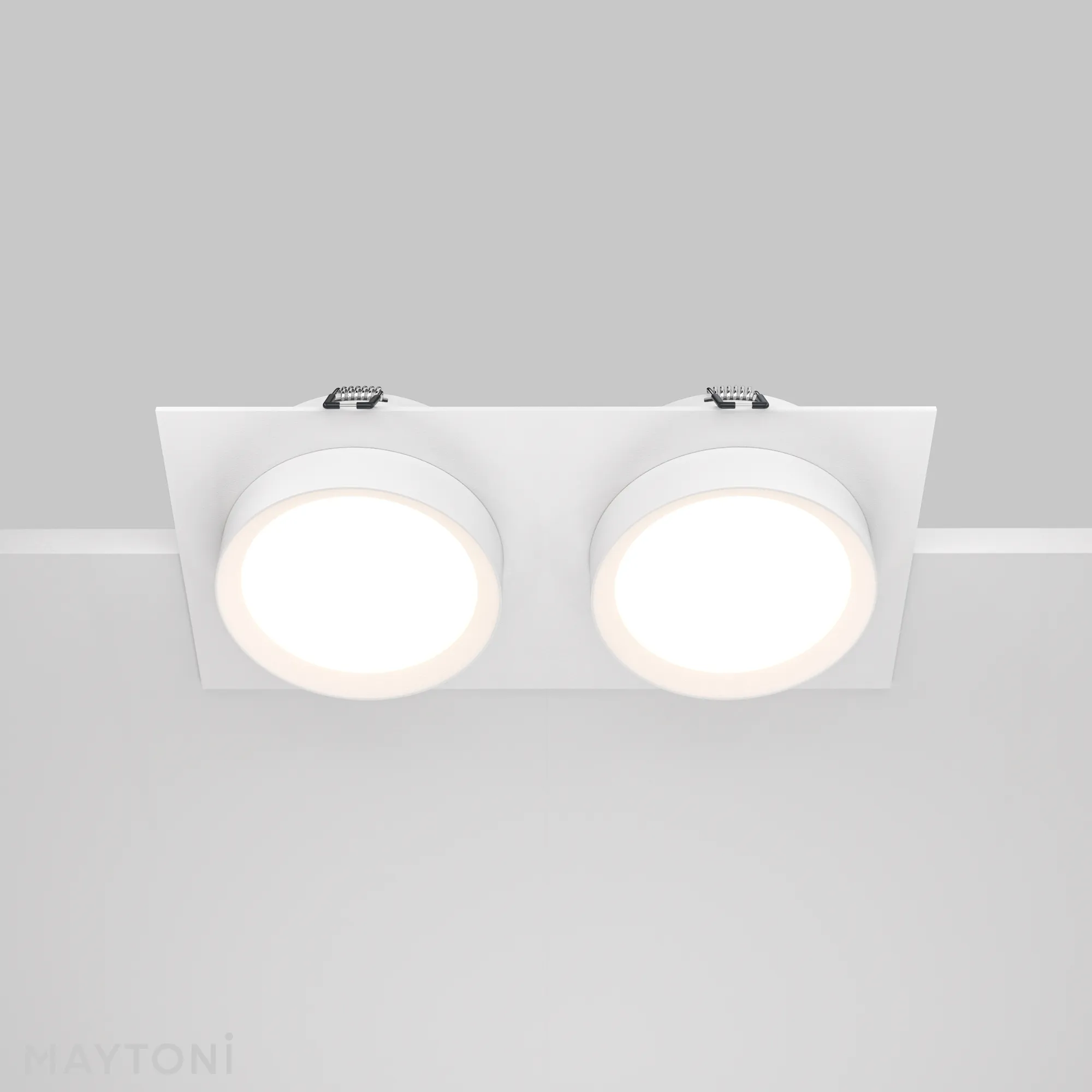 Точечный встраиваемый светильник Maytoni Hoop DL086-02-GX53-SQ-W
