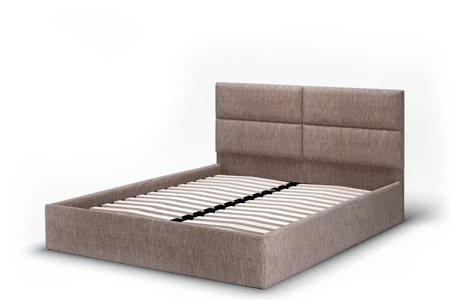 Кровать с мягким изголовьем Сити 140 см ROCK 12 (серо-фиолетовый) МЛК