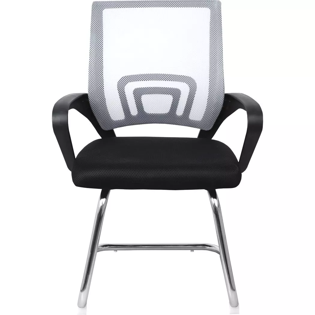 Кресло на полозьях Ricci серый черный ткань