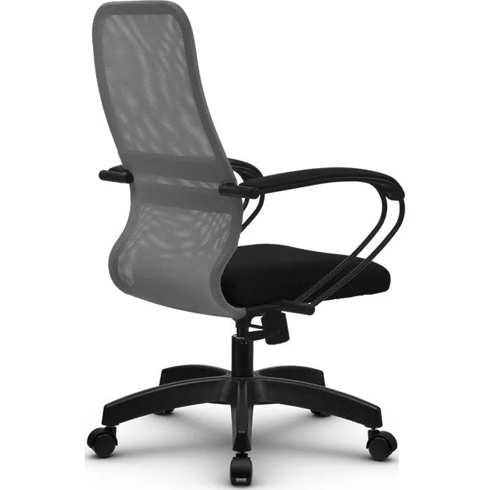 Кресло компьютерное SU-СК130-8 Pl Светло-серый / черный