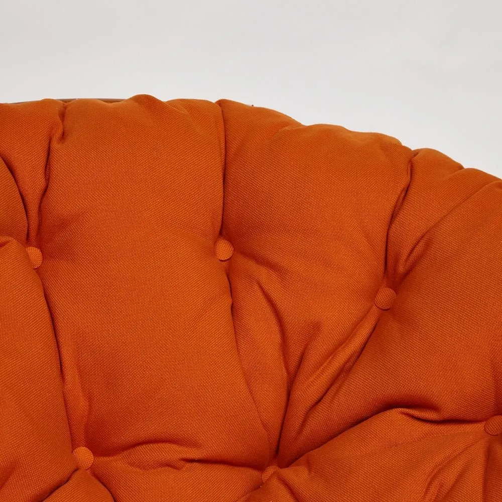 Кресло PAPASAN 23/01 W с подушкой коньяк ткань оранжевый