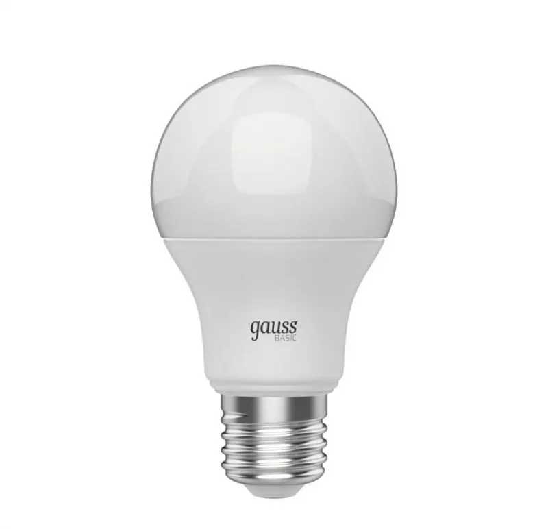 Лампа Gauss Basic A60 9,5W 820lm 4100K E27 LED 1/10/50