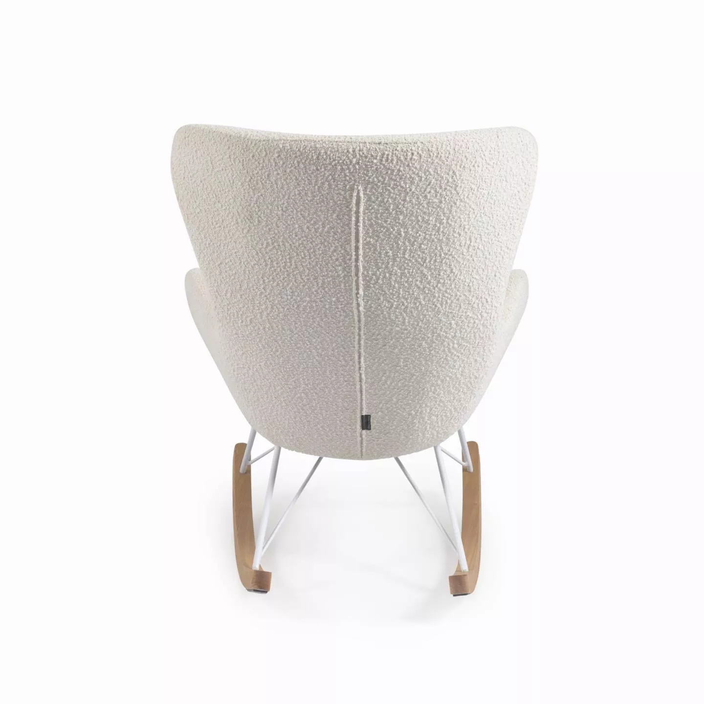 Кресло-качалка La Forma Vania из белой ткани букле