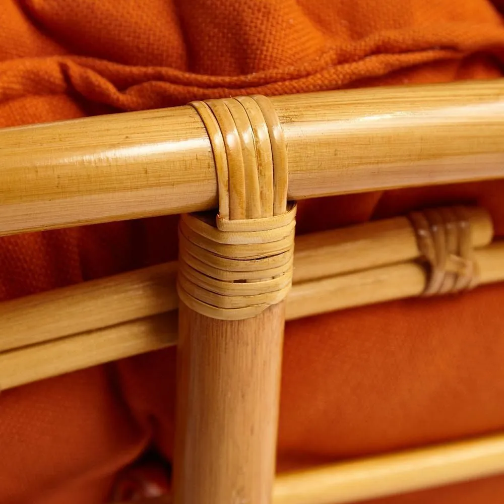 Кресло PAPASAN 23/01 W с подушкой мед ткань оранжевый