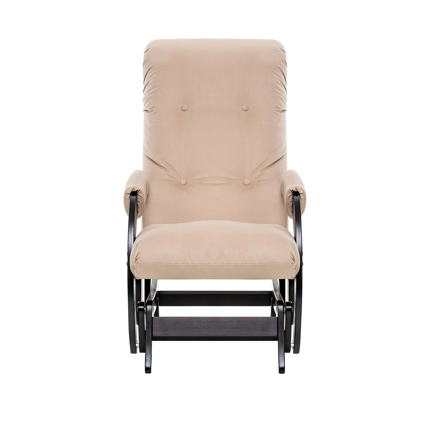 Кресло-качалка Модель 68 Венге текстура, ткань V 18 бежевый