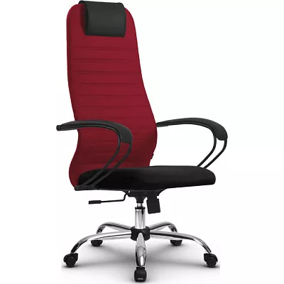Кресло компьютерное SU-BK130-10 Ch Красный / черный