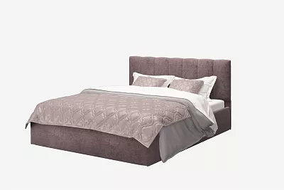Односпальная кровать Элен 120 см ROCK 12 серо-фиолетовый МЛК