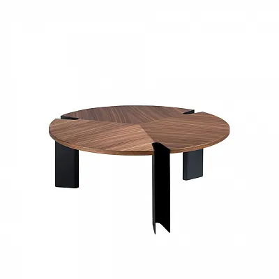 Приставной столик Angel Cerda 2113/MH2206A из орехового дерева и черной стали