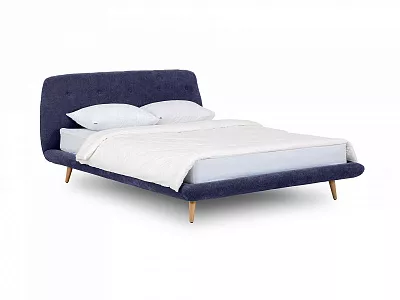 Кровать с мягким изголовьем Loa 160x200 сиреневый 464181