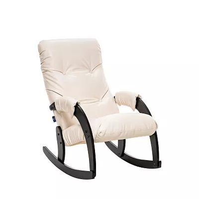 Кресло-качалка Модель 67 экокожа Varana Cappuccino / Венге текстура