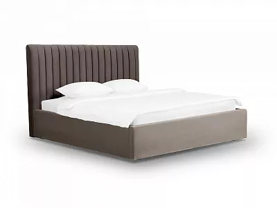Кровать Dijon с мягким изголовьем 180х200 коричневый 697654