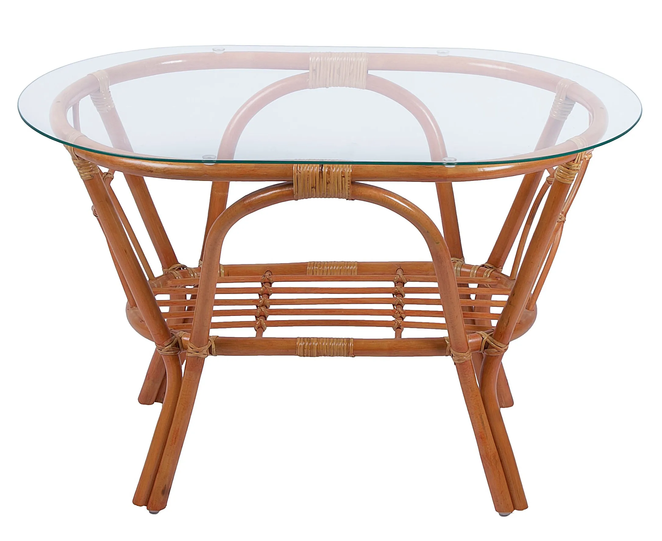 Комплект мебели из ротанга Багама дуэт с овальным столом коньяк (подушки шенилл обычные светлые)