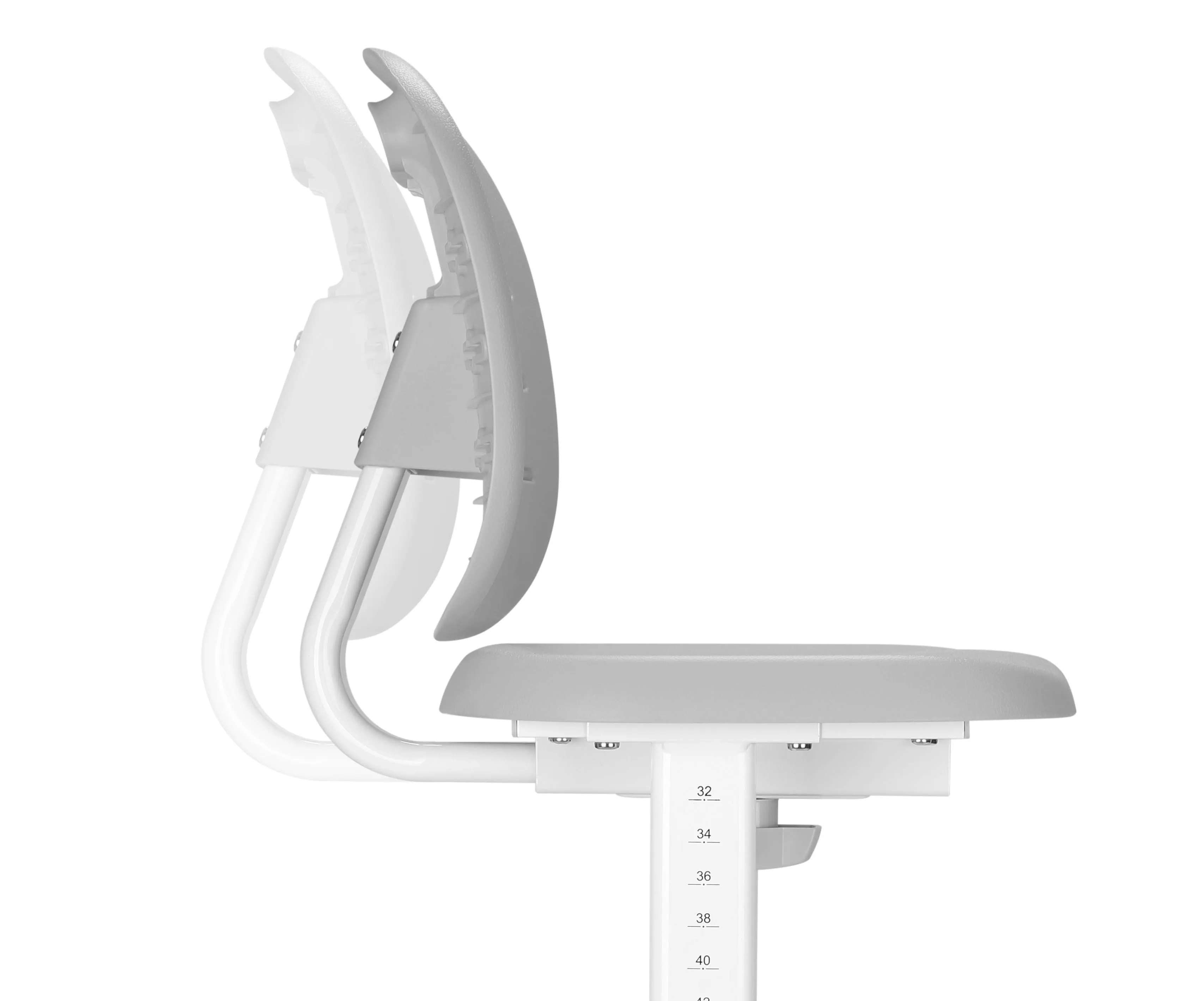 Комплект парта и стул (растущие) SET Holto-1 серый