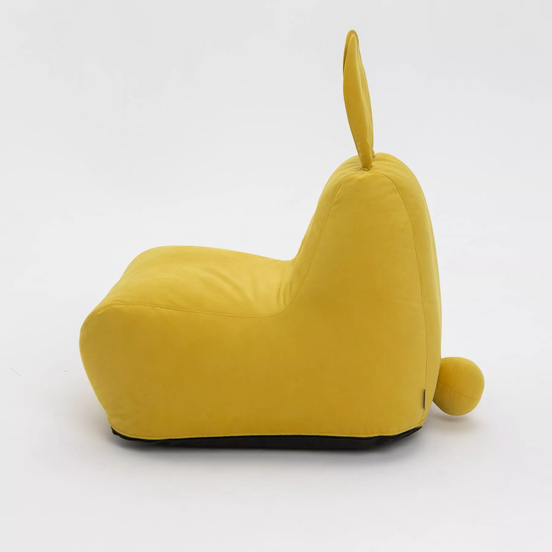 Кресло-мешок Зайчик велюр ярко-желтый