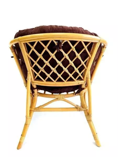 Комплект мебели из ротанга Багама с диваном мед (подушки шенилл полные коричневые)