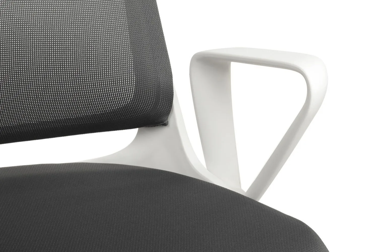 Кресло RIVA DESIGN W-158 серый / белый пластик