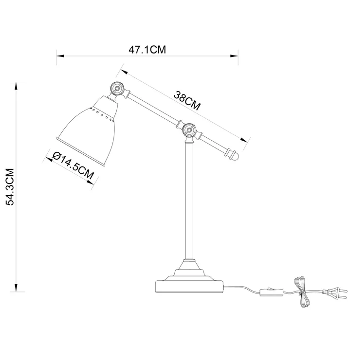 Настольная лампа ARTE Lamp BRACCIO A2054LT-1BK