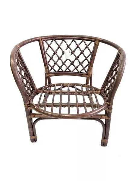 Кресло из ротанга Багама орех матовый (подушки твил полные коричневые)