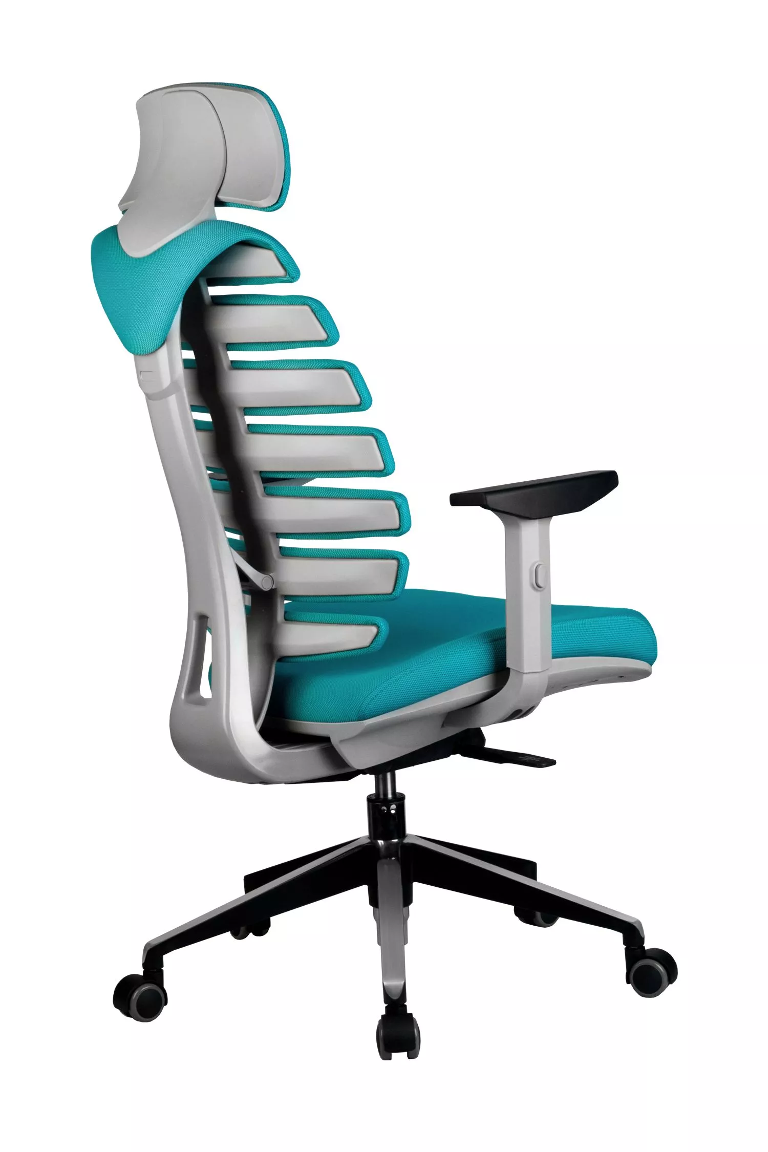Кресло эргономичное Riva Chair SHARK лазурный / серый пластик