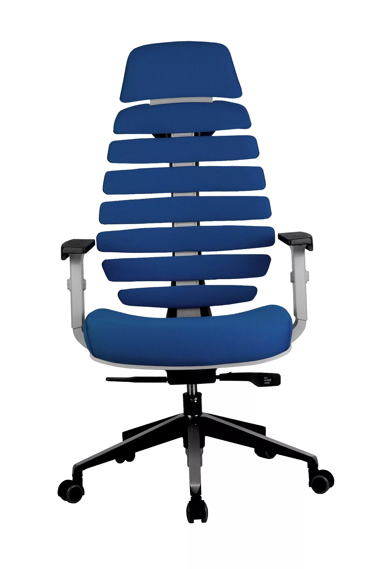 Кресло эргономичное Riva Chair SHARK синий / серый пластик