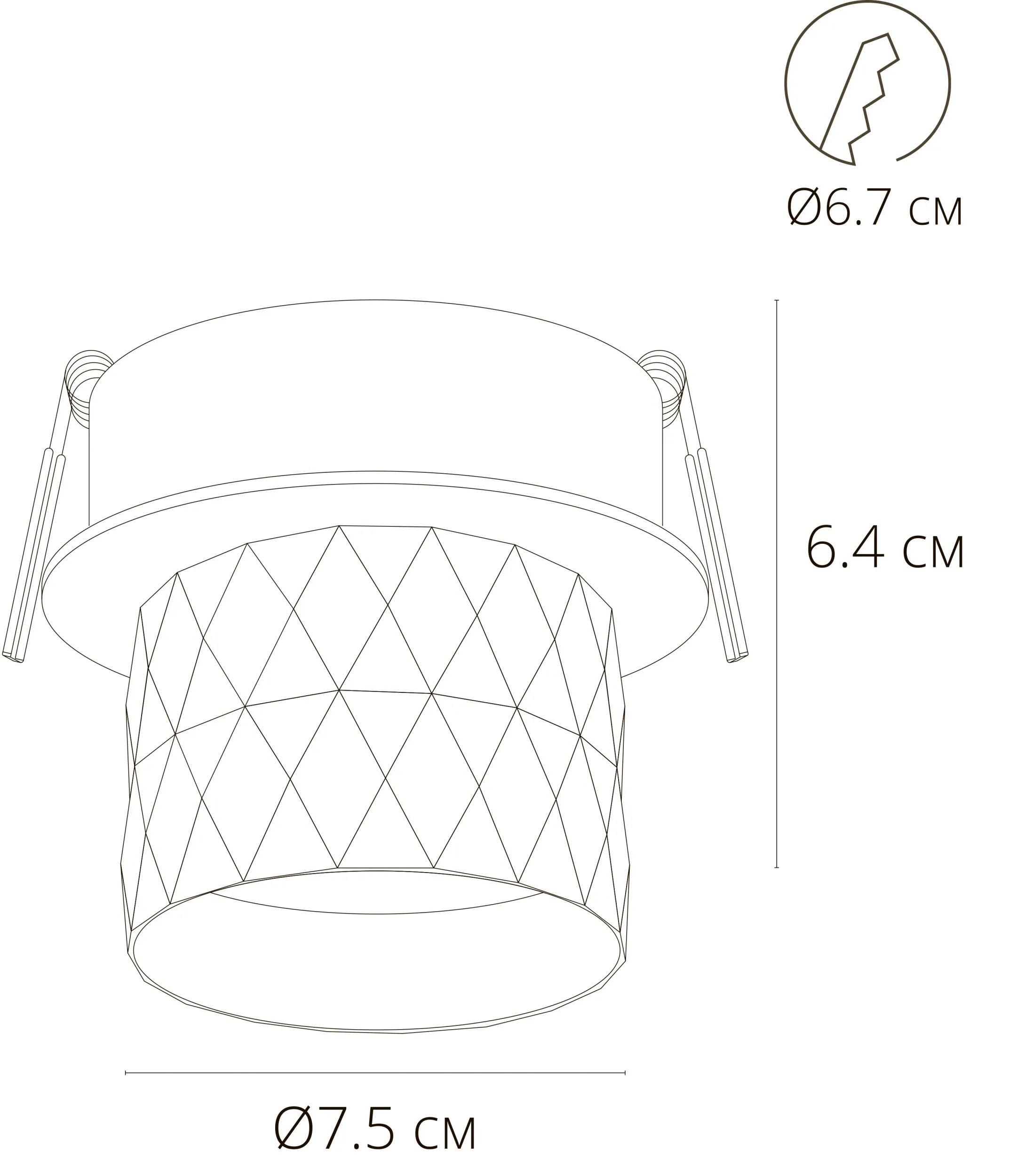 Точечный встраиваемый светильник ARTE LAMP FANG A5562PL-1BK