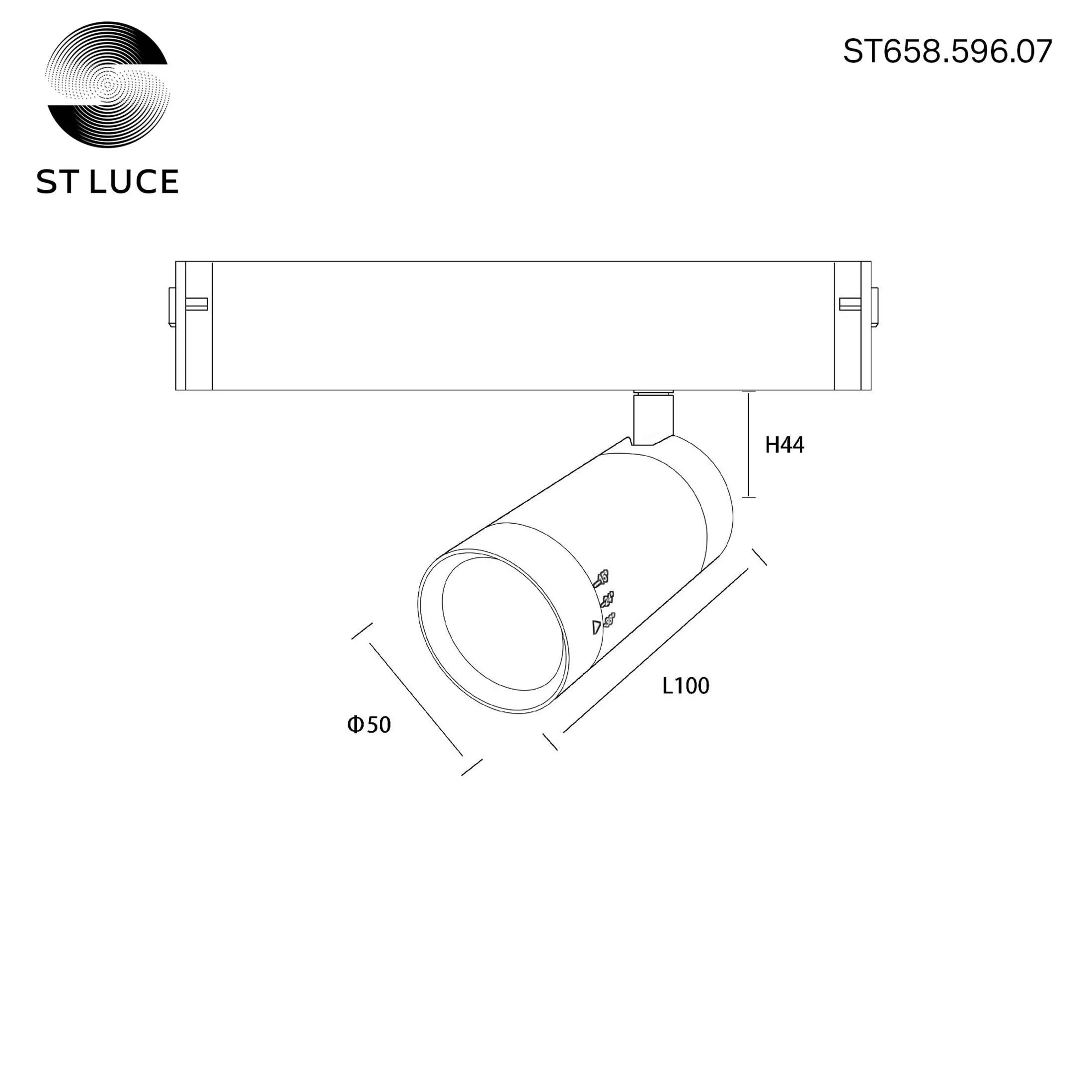 Трековый светильник для магнитного шинопровода 220V ST LUCE ST658 ST658.596.07