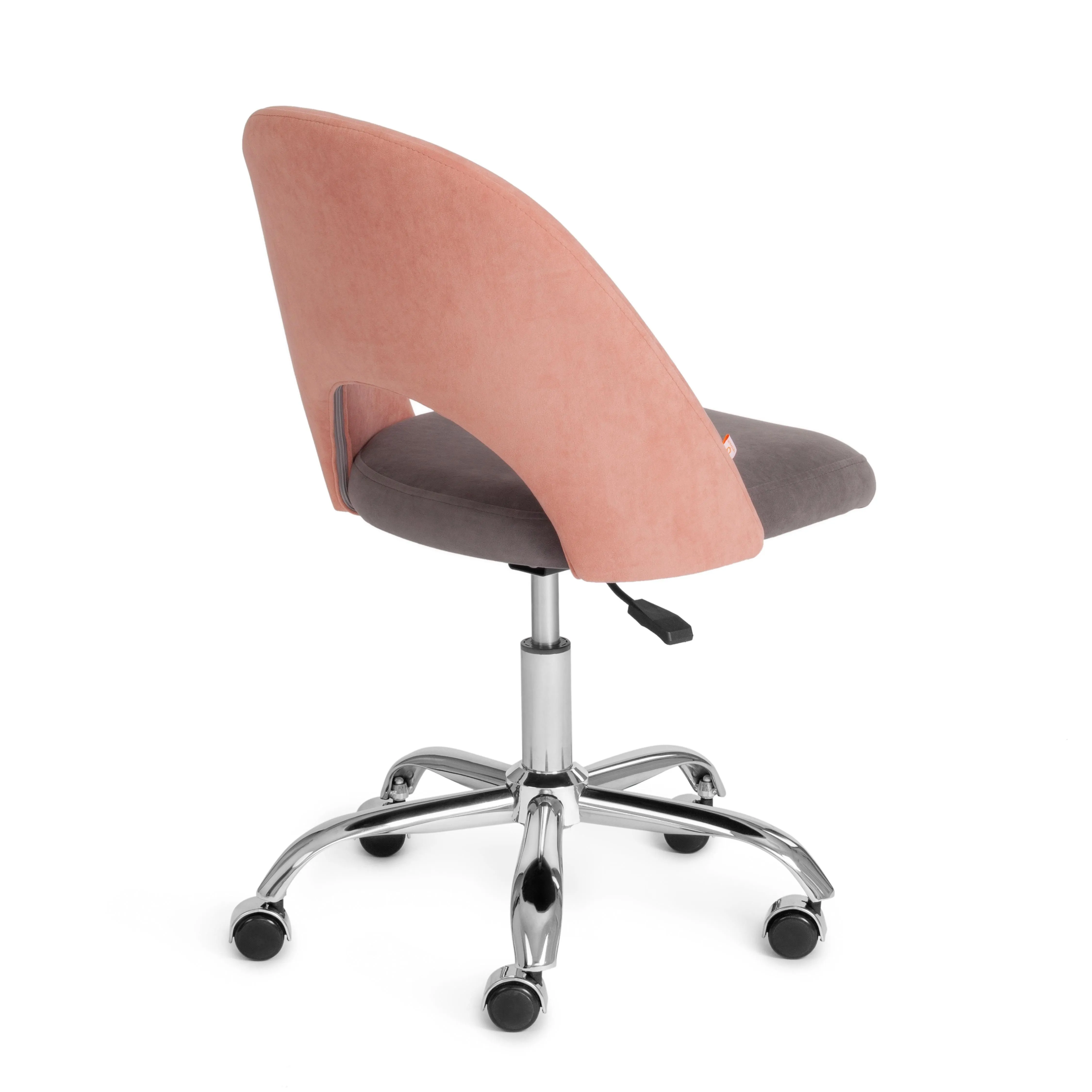 Кресло LATINA флок серый / розовый