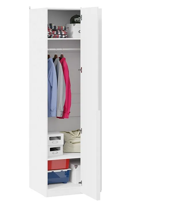 Шкаф для одежды угловой Порто белый жемчуг белый софт СМ-393.07.006