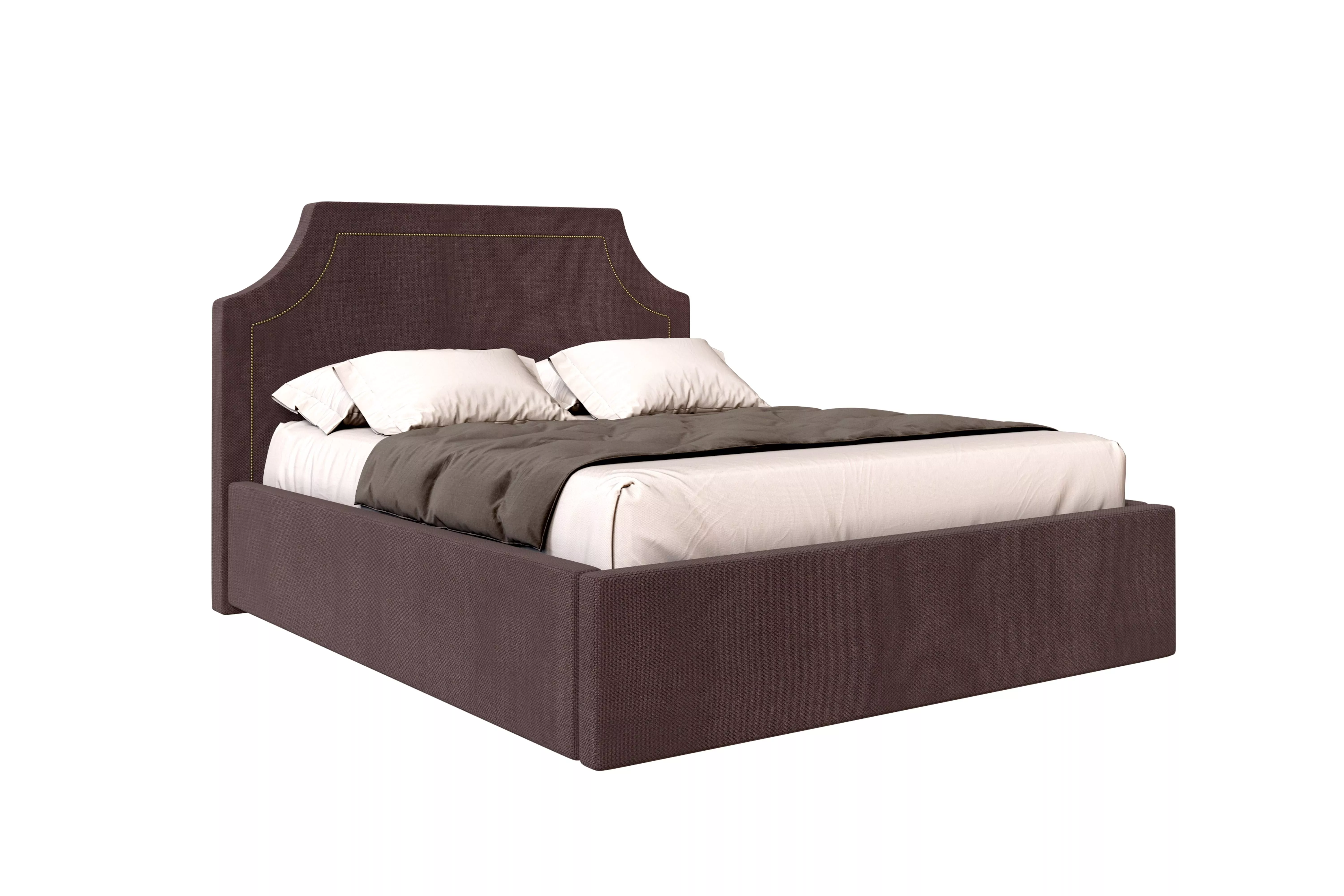 Кровать Катрин 1800 с ПМ и бельевым ящиком альба светло-коричневый