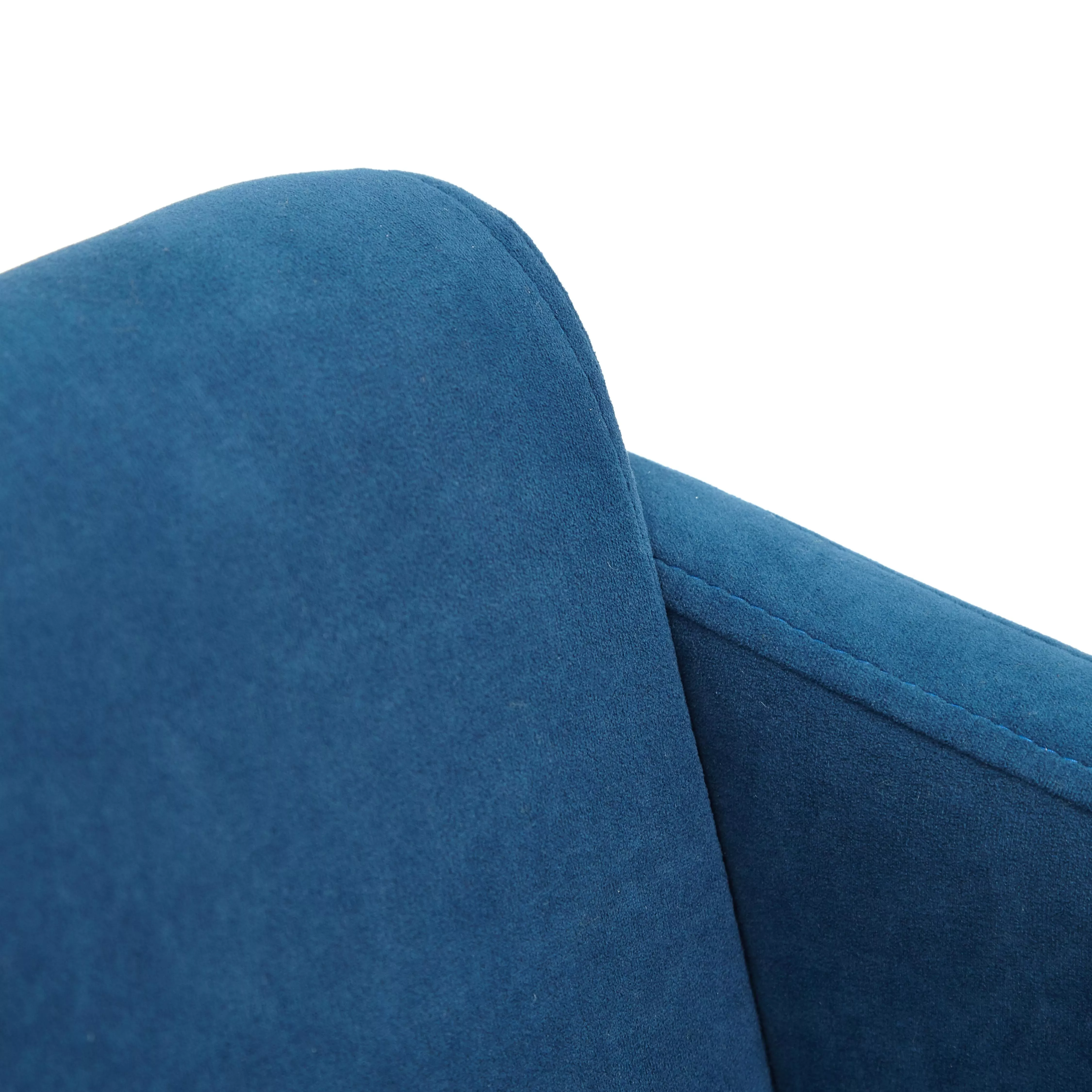 Кресло компьютерное MILAN хром синий флок