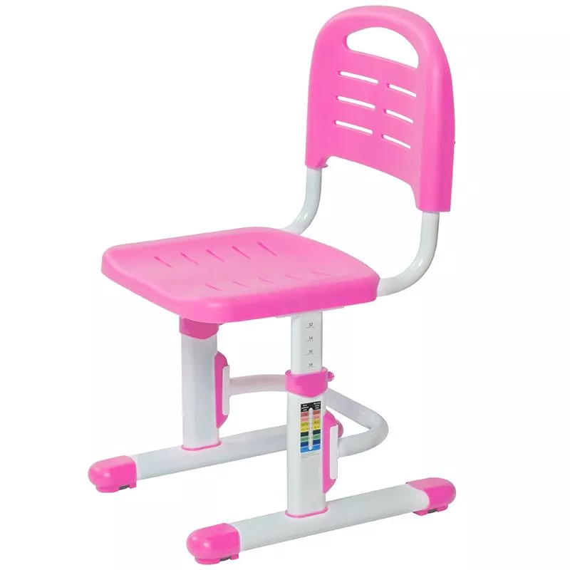 Комплект парта и стул (растущие) SET Holto-26 с надстройкой розовый
