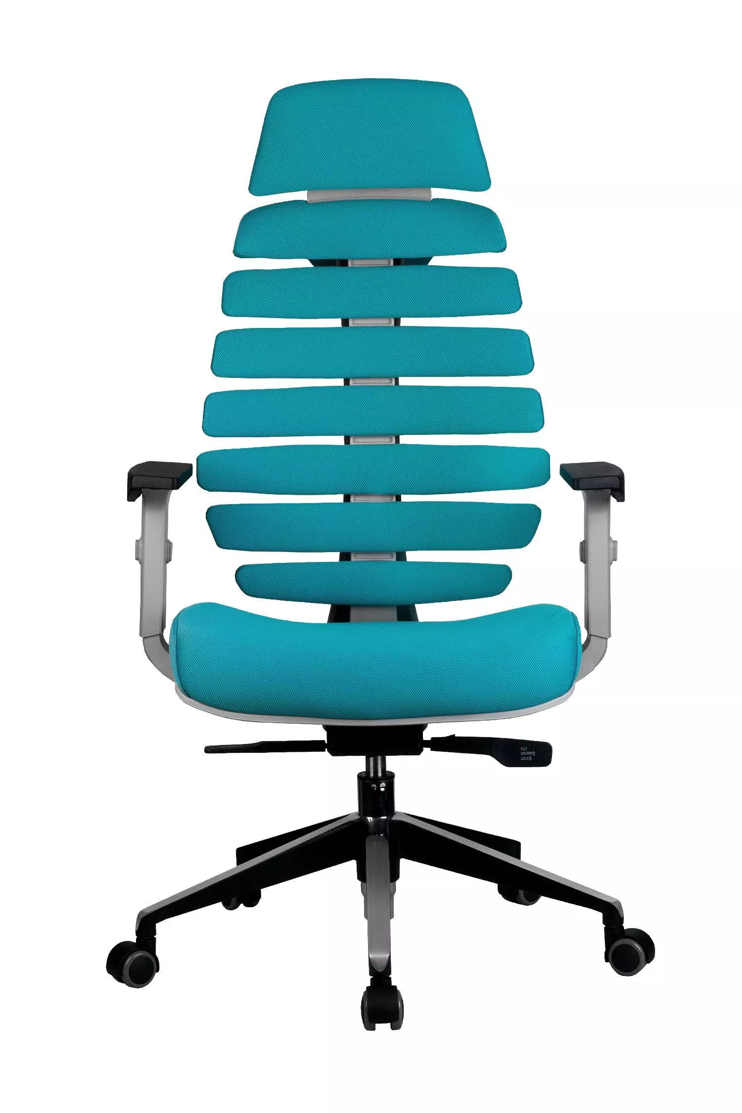 Кресло эргономичное Riva Chair SHARK лазурный / серый пластик
