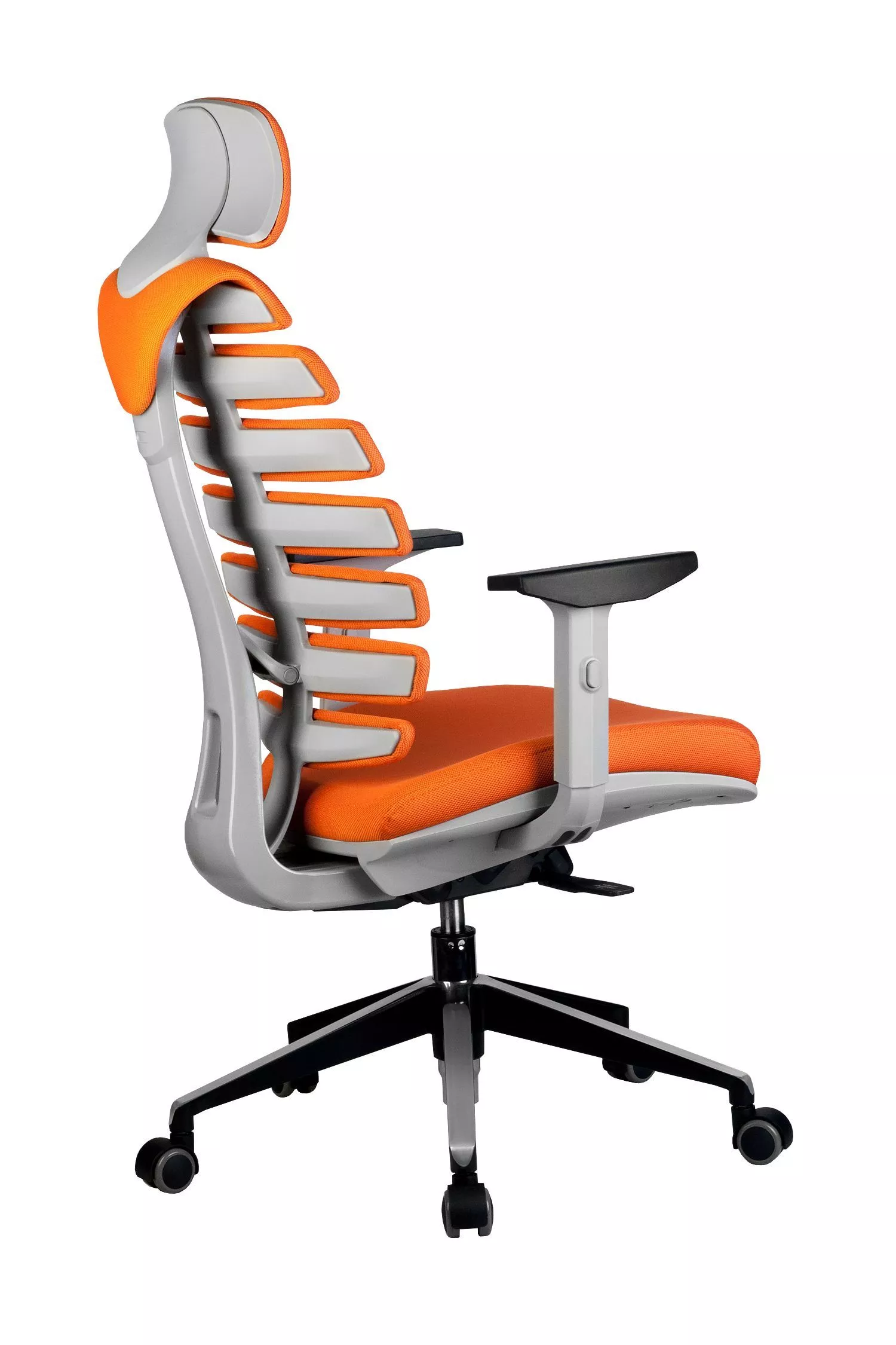 Кресло эргономичное Riva Chair SHARK оранжевый / серый пластик