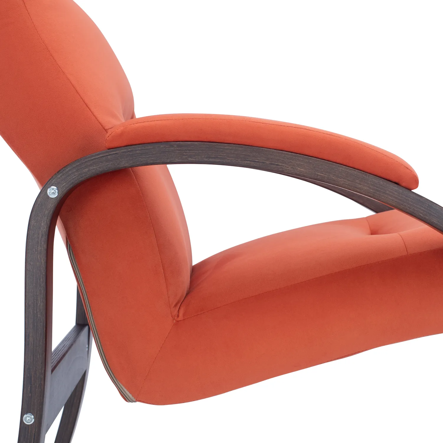 Кресло Лион Орех текстура V39 оранжевый