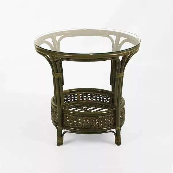 Комплект мебели из ротанга Пеланги 02 15 дуэт с круглым столом олива