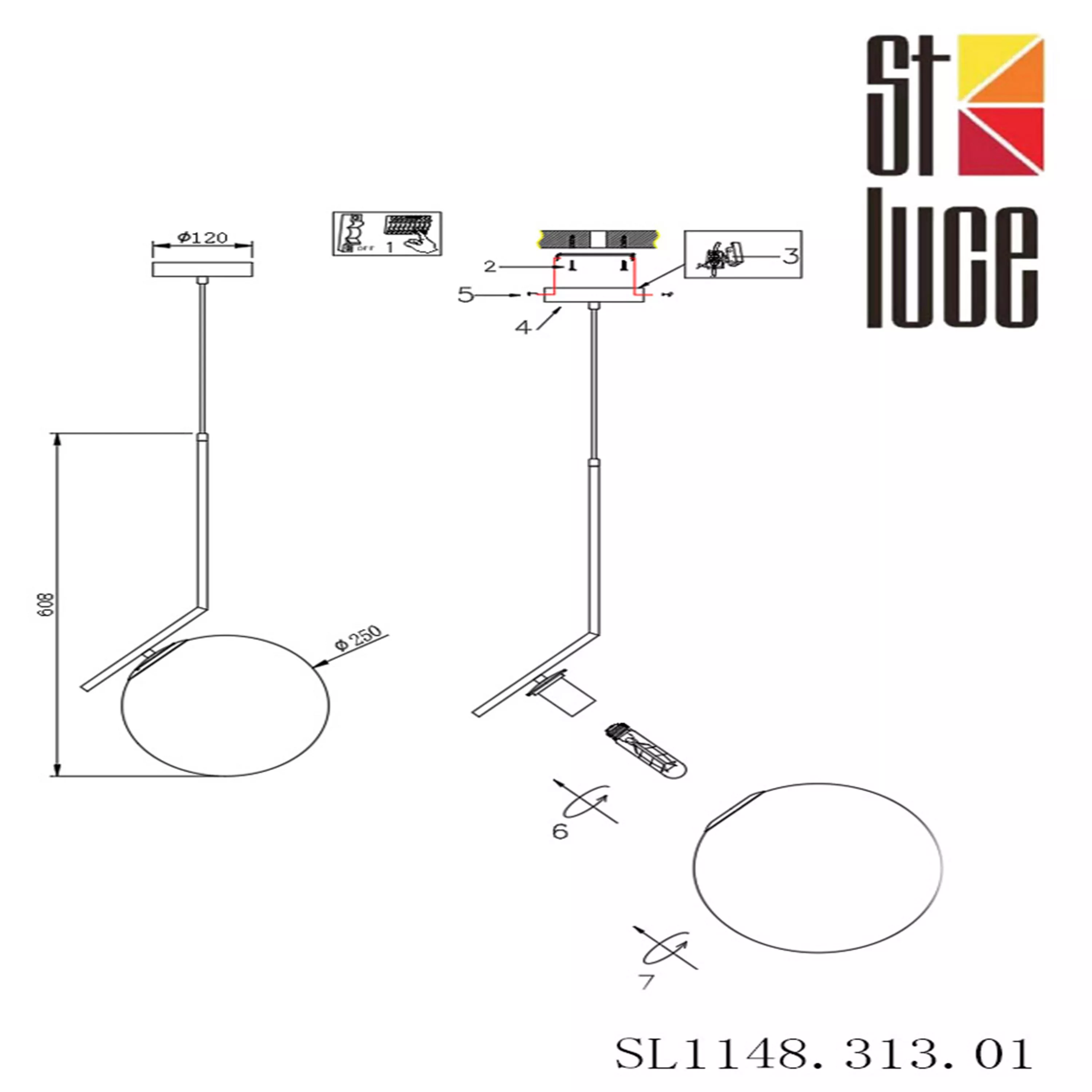 Подвесной светильник ST LUCE CODDA SL1148.313.01
